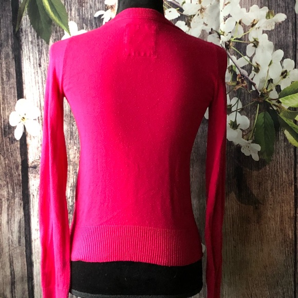 *SOLD!* (Hollister) Pink Ruffled Cardigan - Picture 2 of 3